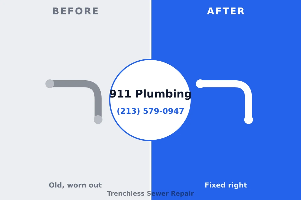 Before and after: plumbing repair Lakewood, OH